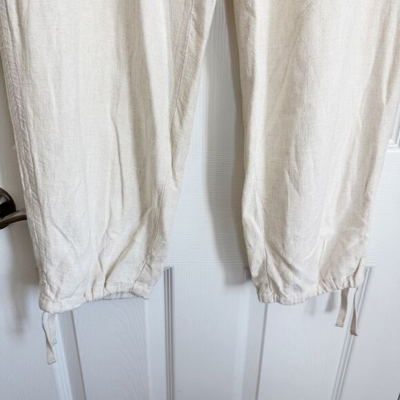 Anthropologie Linen Relaxed Cargo Pants Slouchy Utility Boho Lagenlook Baggy XS - Picture 13 of 16